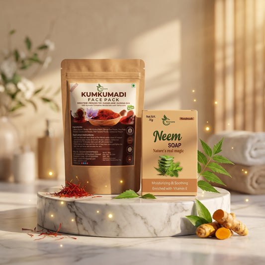Kumkumadi facepack and Neem soap combo